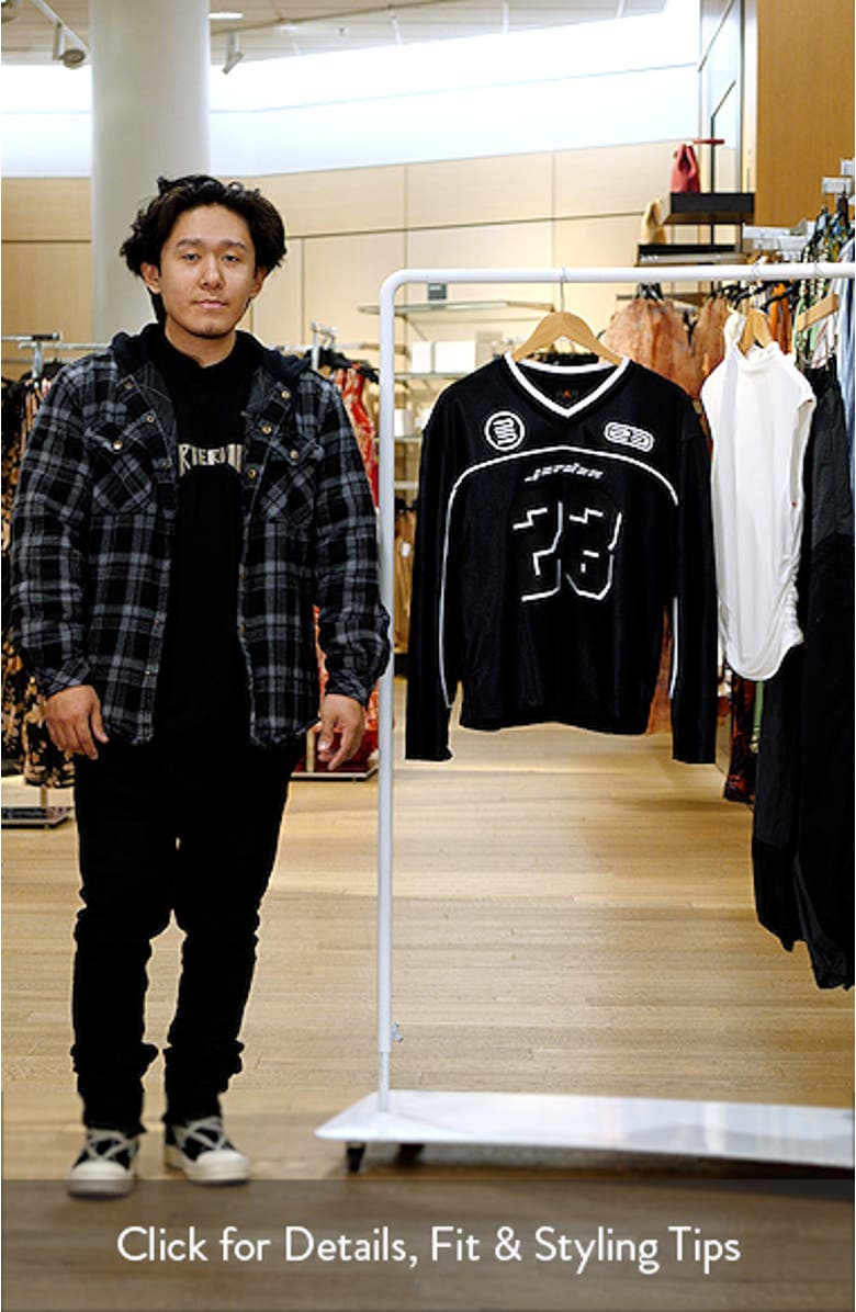 Oversize Long Sleeve V-Neck Jersey Top, sales video thumbnail