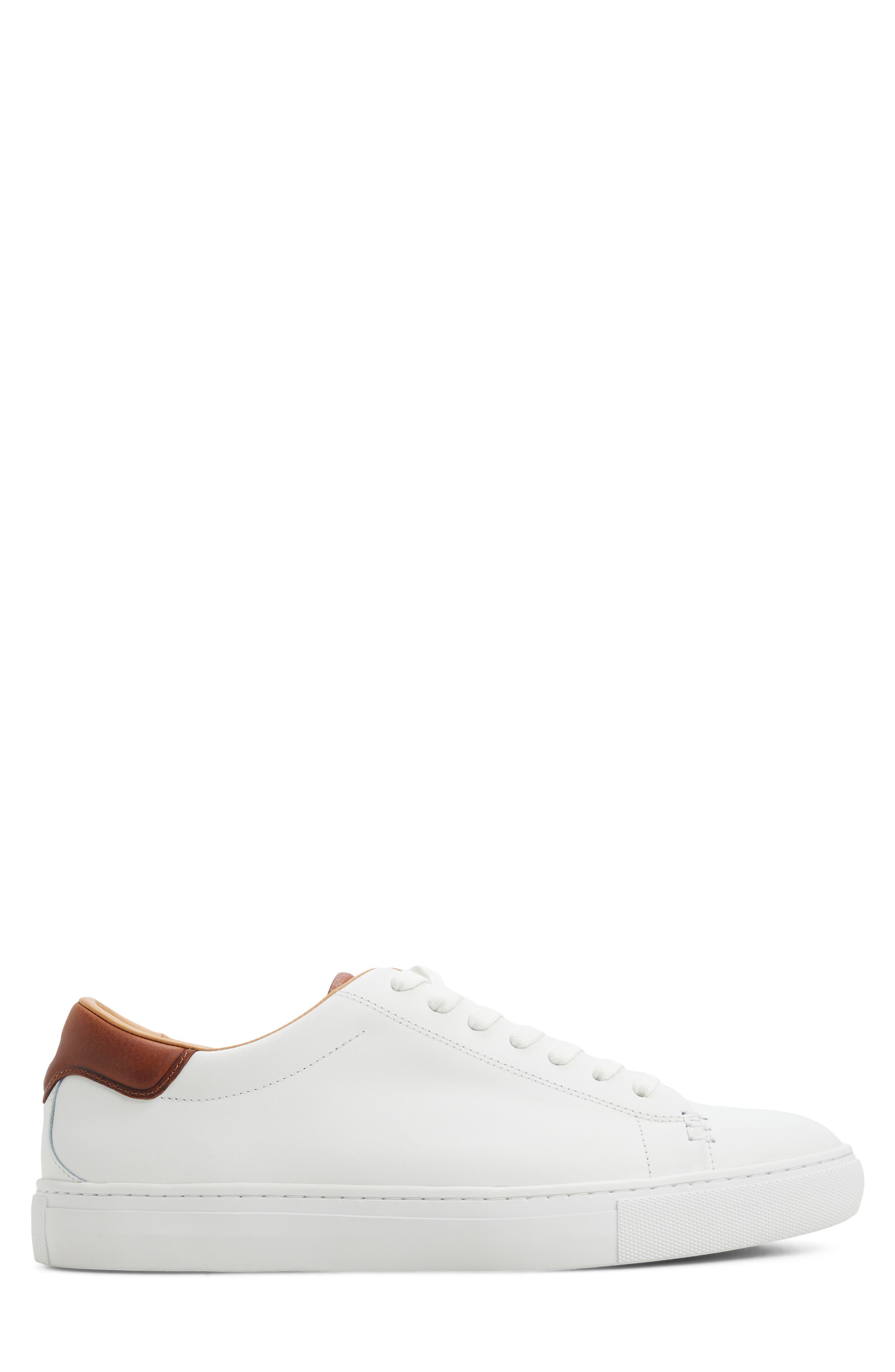 Franz Low Top Sneaker, Alternate, color, WHITE/ COGNAC