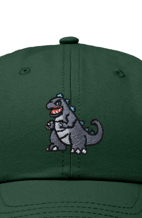 Dalix Giant Lizard Embroidered Dad Hat In Dark Green