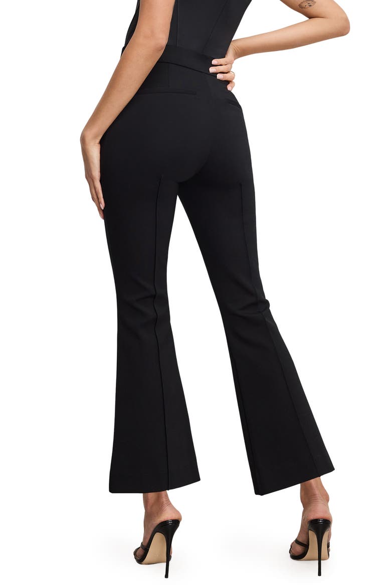Soft Stretch Kick Flare Ponte Pants, Alternate, color, BLACK001