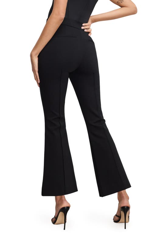 Good American Stretch Velvet Flare Leg Pants