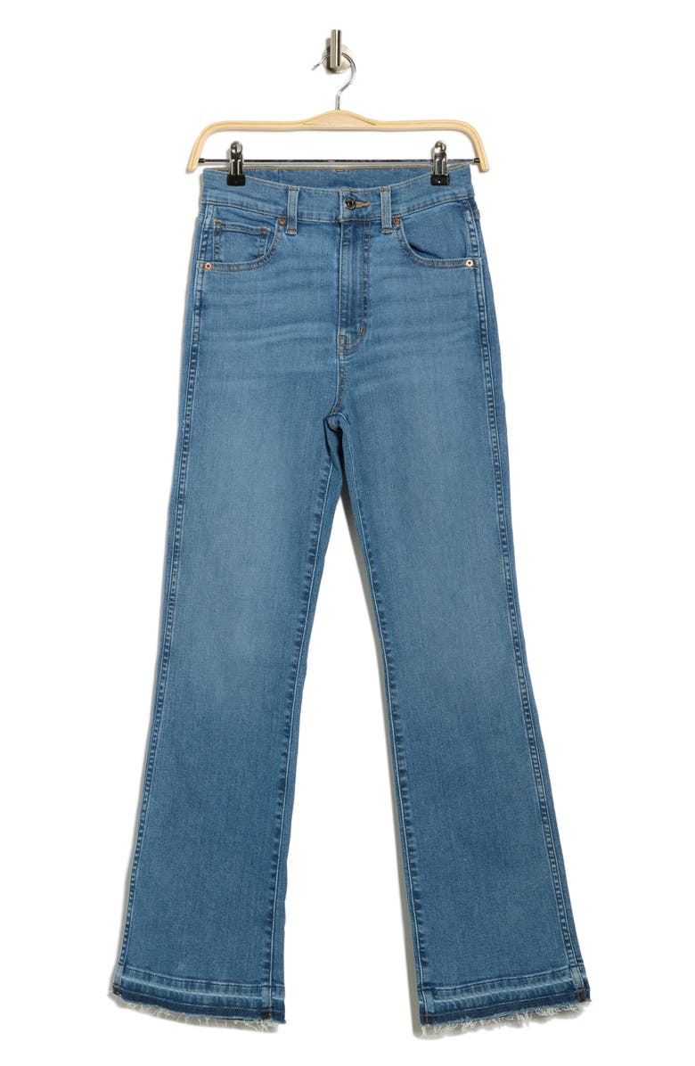 ÉTICA Willow High Waist Release Hem Ankle Slim Bootcut Jeans, Alternate, color, Coba