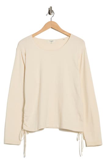 Max Studio Side Cinched Top In Neutral