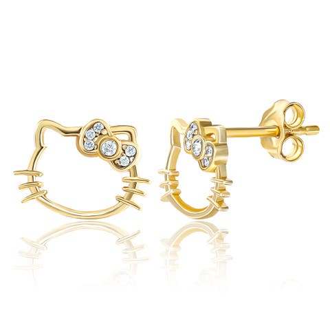 Lab Created Diamond Bow Stud Earrings