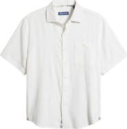 Tommy Bahama Breeze Island Short Sleeve Cotton Jacquard Button-Up Shirt