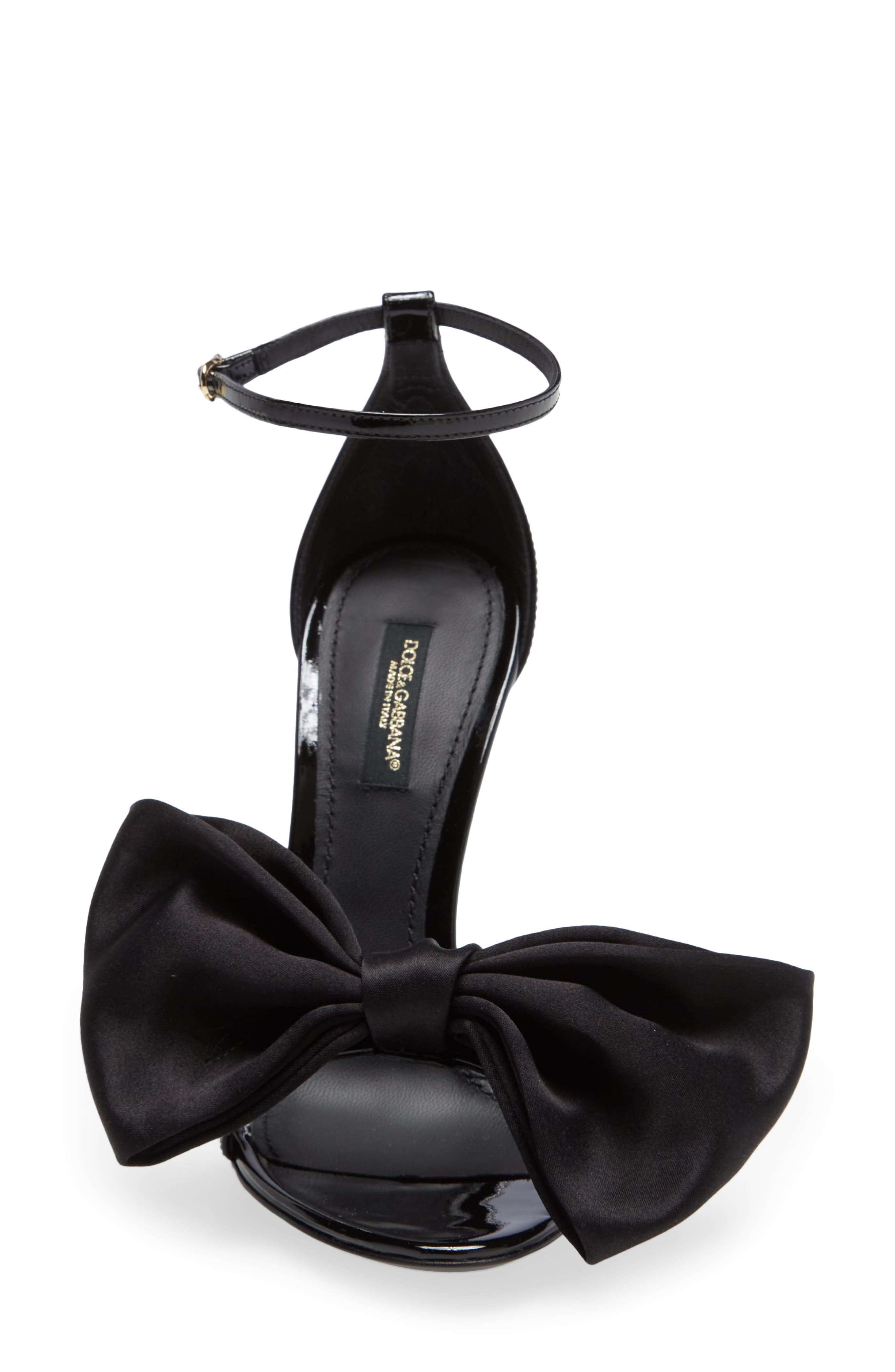 Dolce&Gabbana Keira Bow Stiletto Sandal, Alternate, color, 