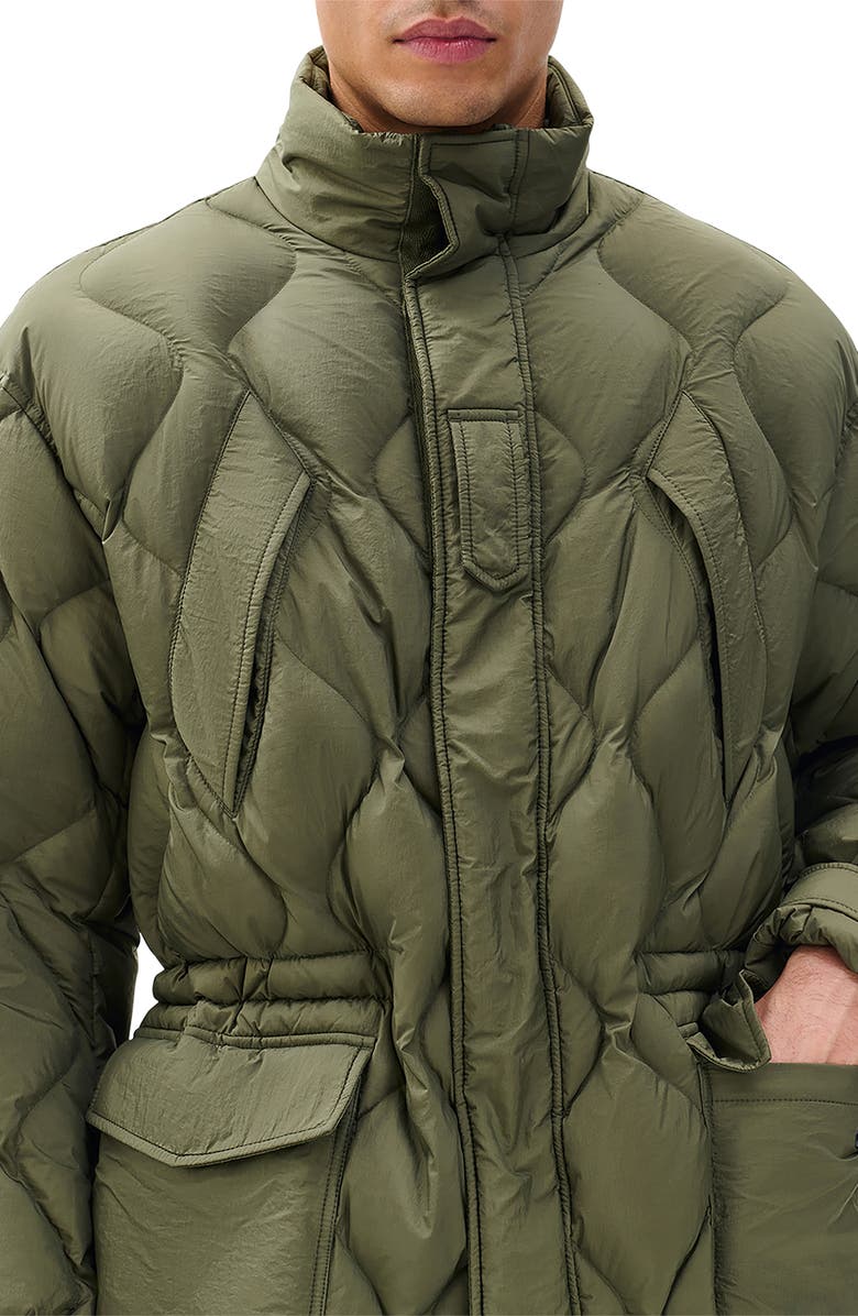 rag & bone Dane Quilted Down Parka, Alternate, color, Dark Olive
