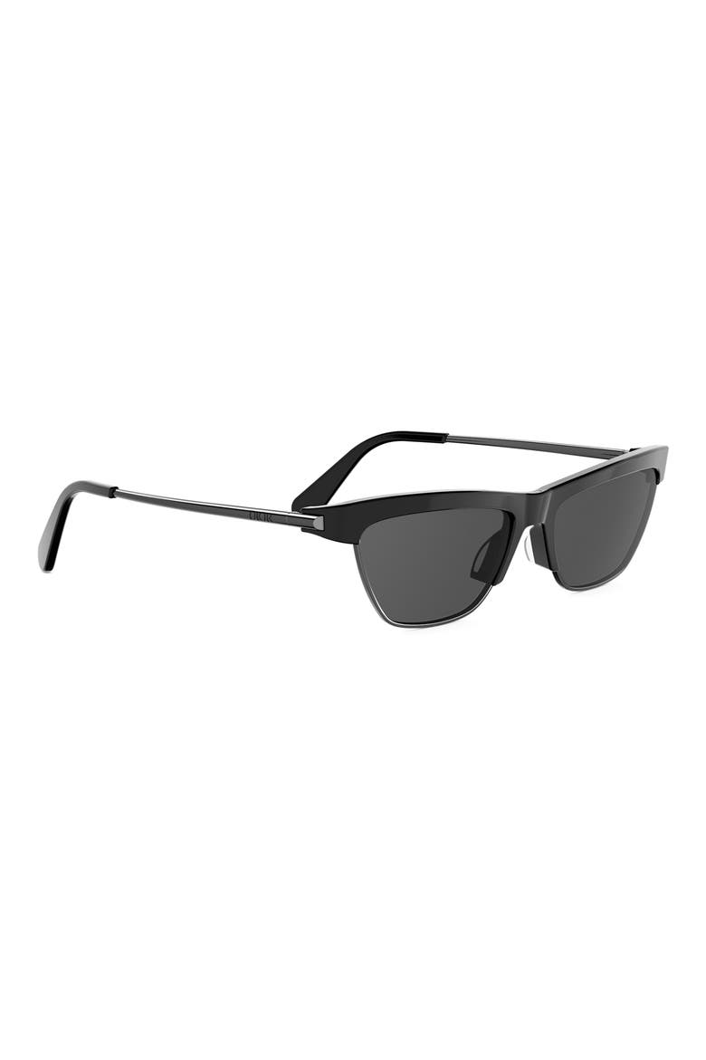 D-Moon B1I Butterfly Sunglasses, Alternate, color, SHINY BLACK / SMOKE