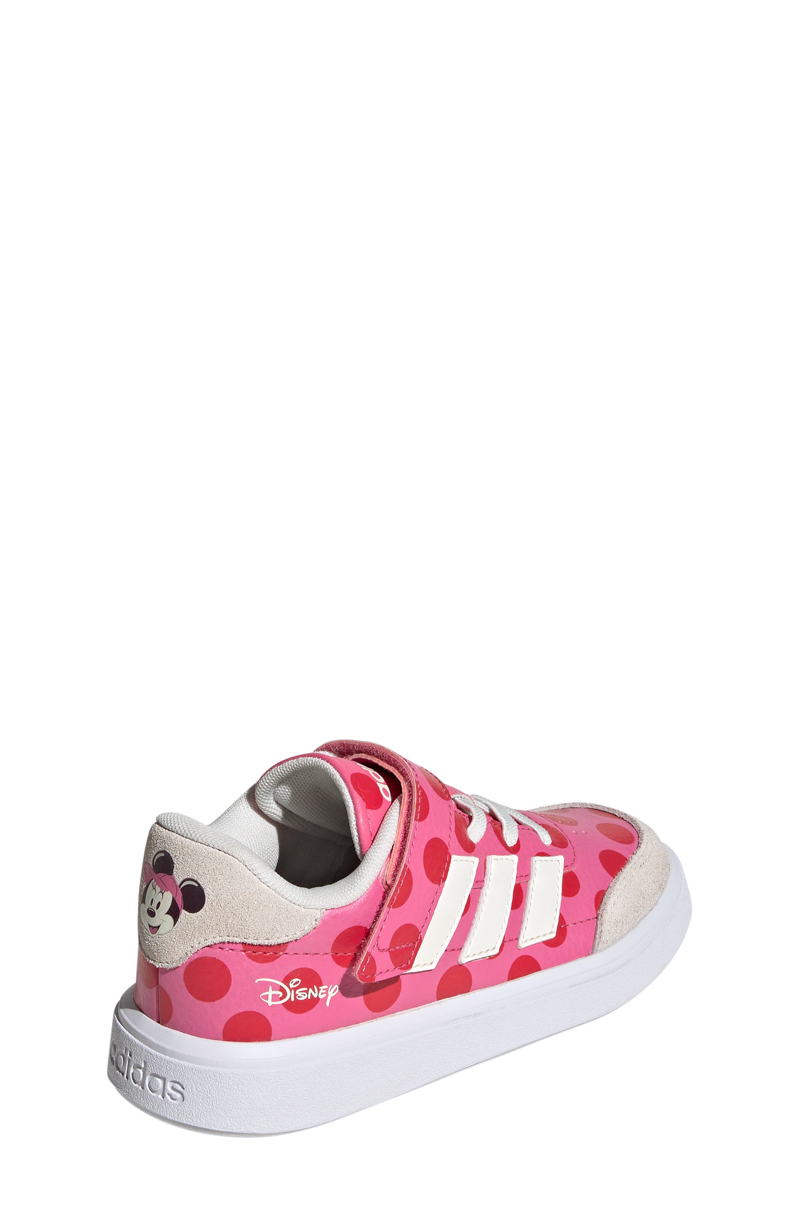 adidas x Disney<sup>®</sup> Kids' Minnie Mouse Courtblock Sneaker, Alternate, color, 