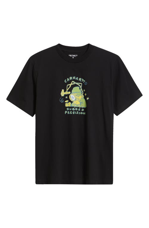 Carhartt Work In Progress Precision Work Organic Cotton Graphic T-shirt In Black