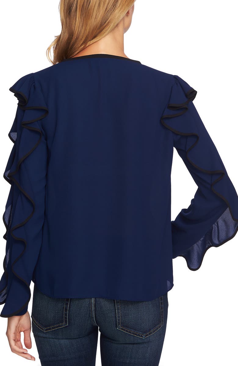 CeCe Ruffle Sleeve Top, Alternate, color, 