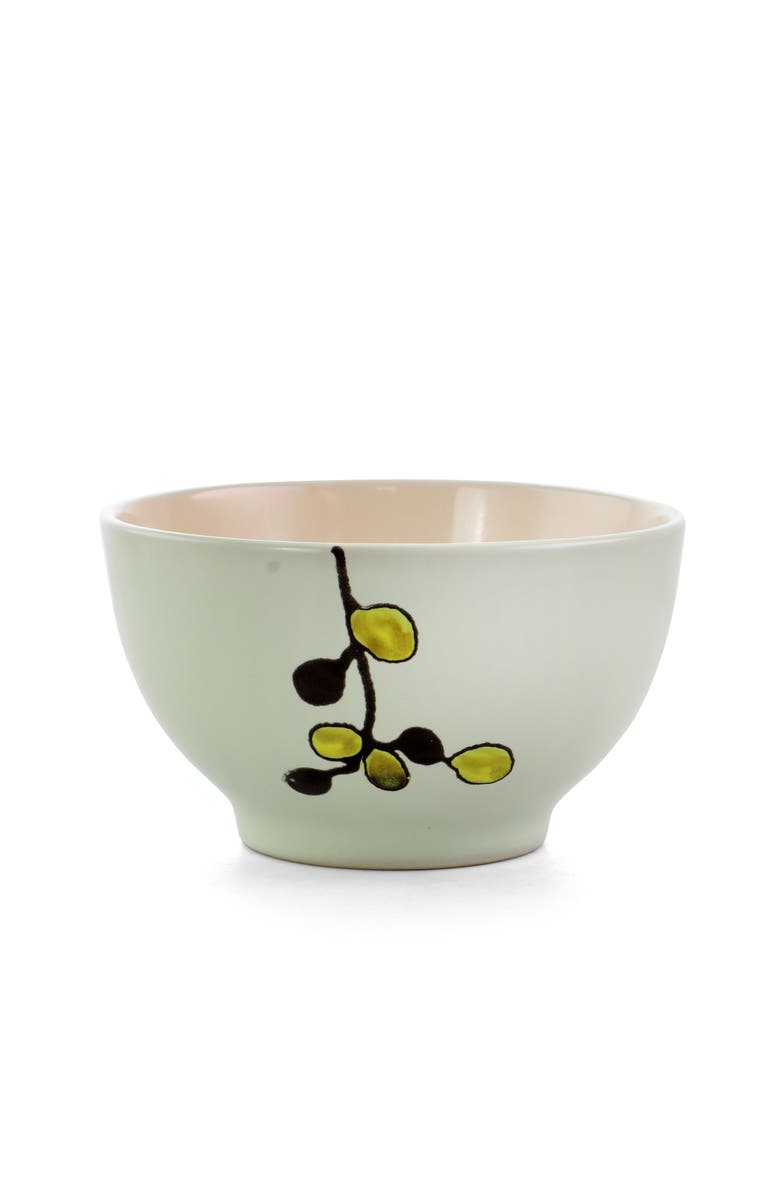 Elama Retro Bloom 16 Piece Luxurious Stoneware Dinnerware with Complete Setting for 4, Alternate, color, Green