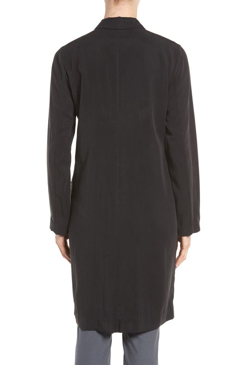 Long Tencel® Twill Jacket, Alternate, color, BLACK