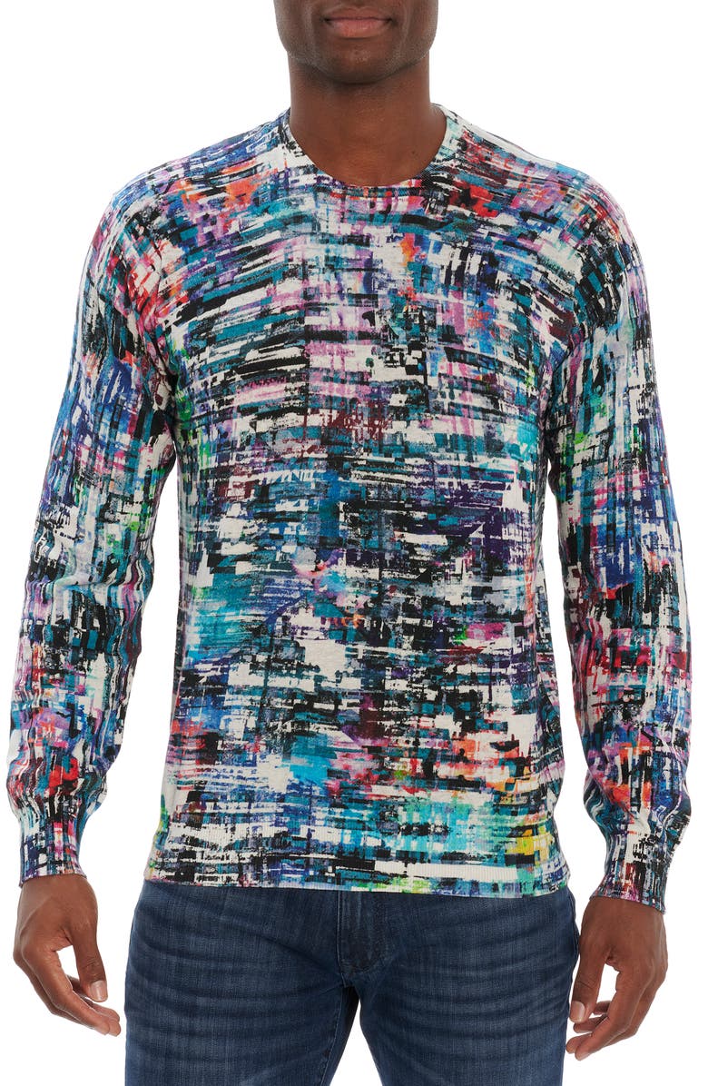 Robert Graham Color Dealer Cotton & Linen Sweater, Main, color,