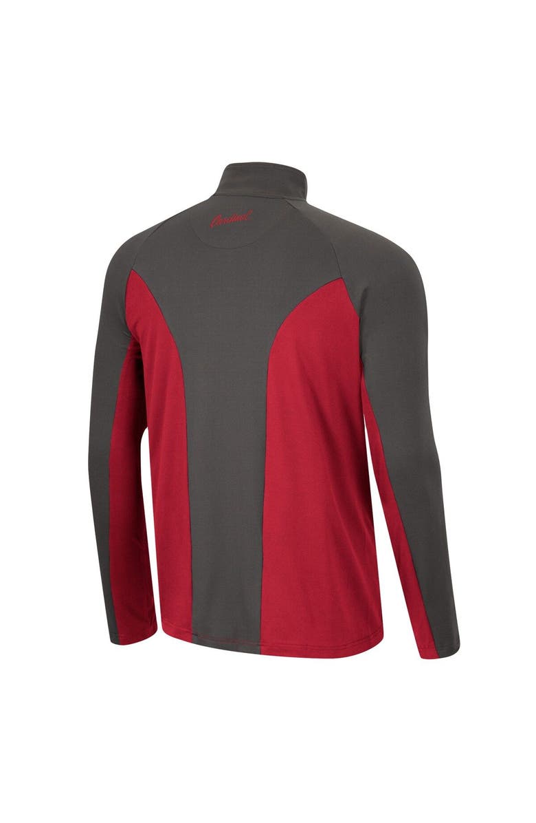 COLOSSEUM Men's Colosseum Cardinal/Charcoal Stanford Cardinal Two Yutes Raglan Quarter-Zip Windshirt, Alternate, color, 