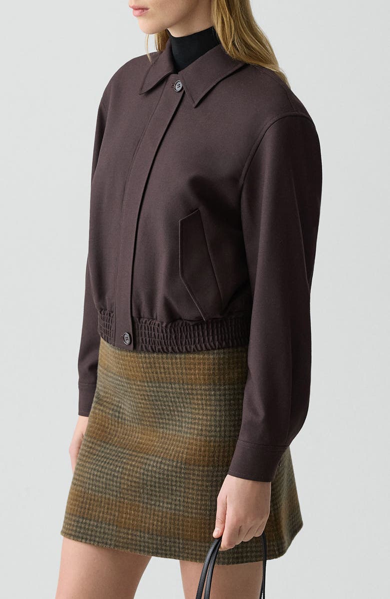 Theory Crop Jacket, Alternate, color, Cacao