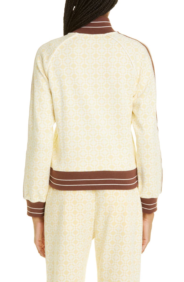 Wales Bonner Shine Jacquard Organic Cotton Track Jacket, Alternate, color,