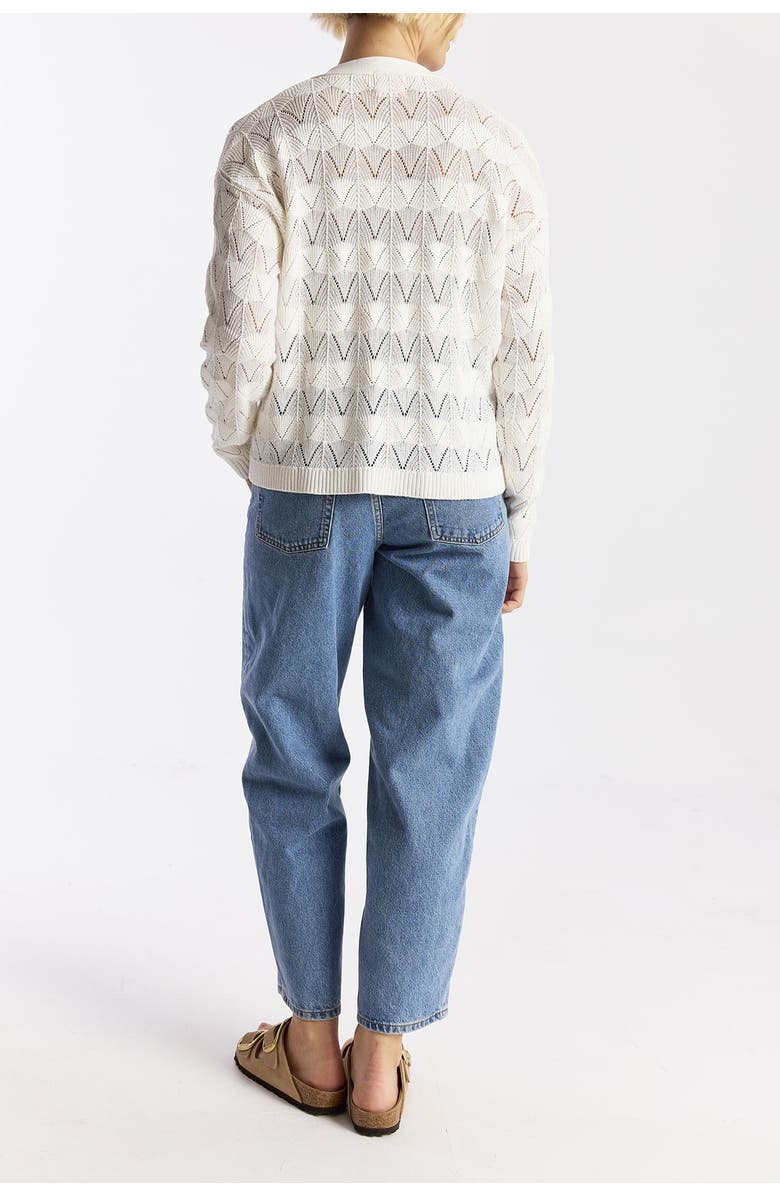 WISPR Chevron Stitch Cardigan, Alternate, color, Ivory