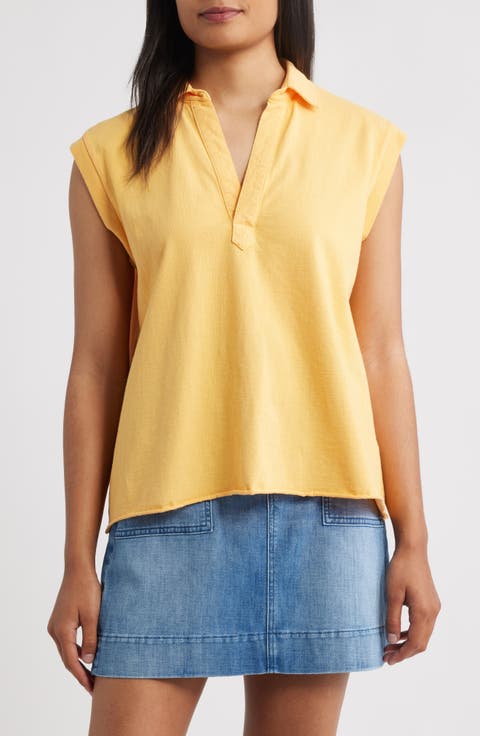 Sleeveless Collared Top