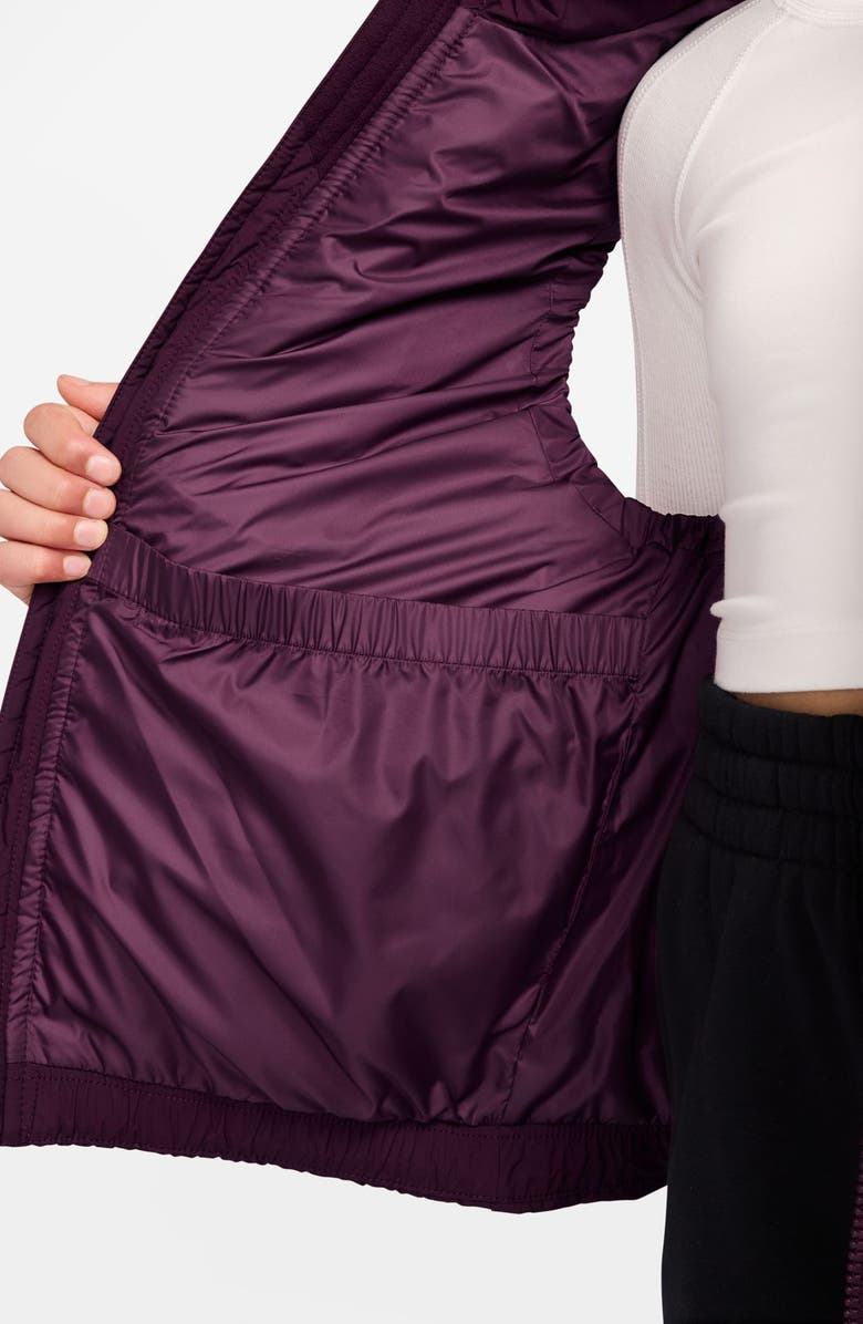 Nike Kids' Sportswear Swoosh Quilted Down Vest, Alternate, color, Bordeaux/ Pink/ Pink Spell