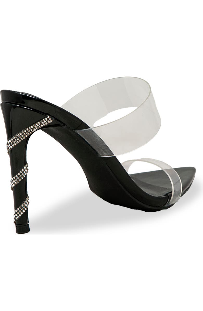 CHASE AND CHLOE Rhinestone Stiletto Mule Sandal, Alternate, color, Black