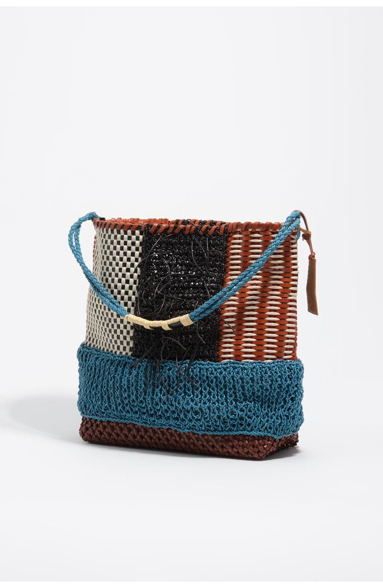 Bimba y Lola Leather Charm Shoulder Bag, Alternate, color, Blue