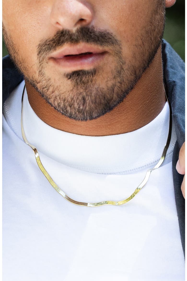 Men's 14K Gold Plated Sterling Silver Chain, Alternate, color, GOLD