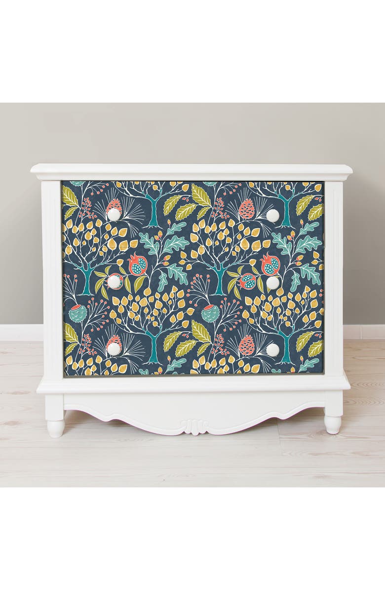 Wallpops Groovy Garden Navy Peel & Stick Wallpaper, Alternate, color, 