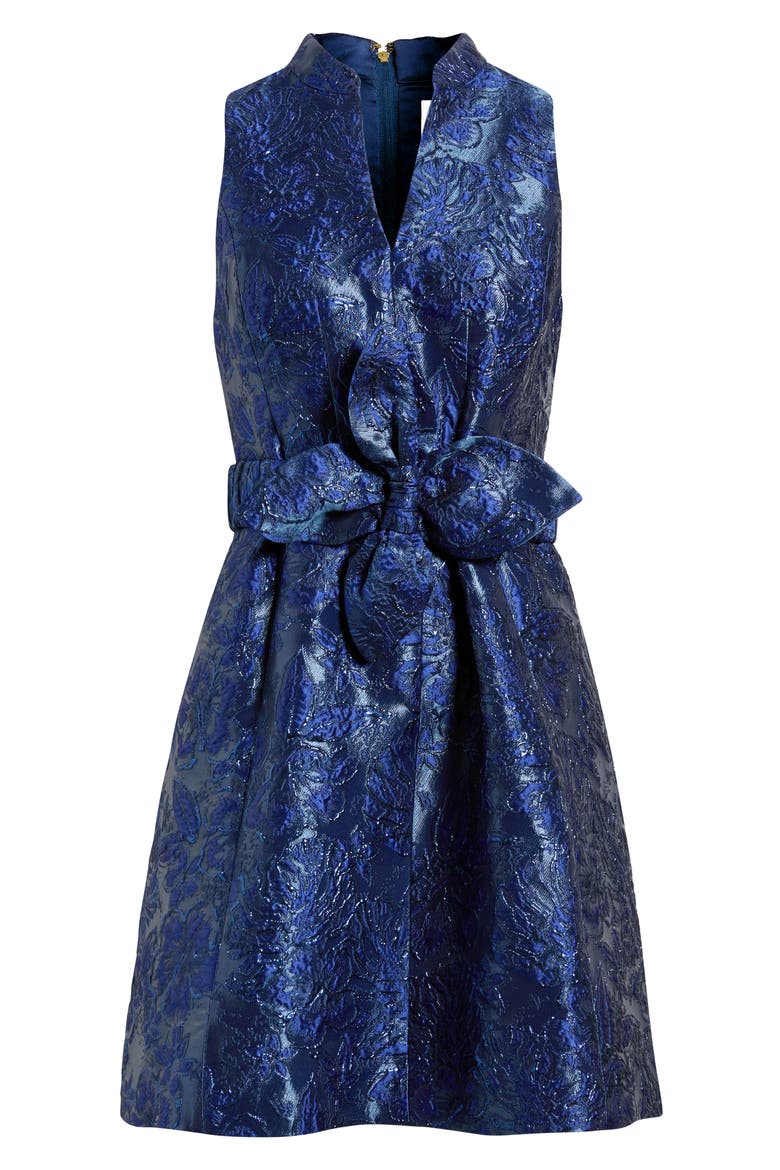 Tazie Jacquard Sleeveless Minidress, Alternate, color, LOW TIDE NAVY NIGHTSHADE