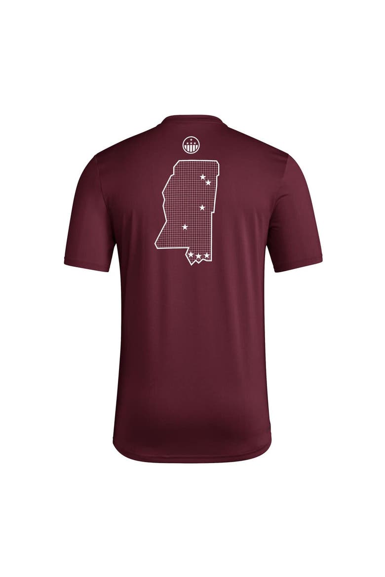 Men's adidas Maroon Mississippi State Bulldogs Honor & Support Pre-Game T-Shirt, Alternate, color, Maroon