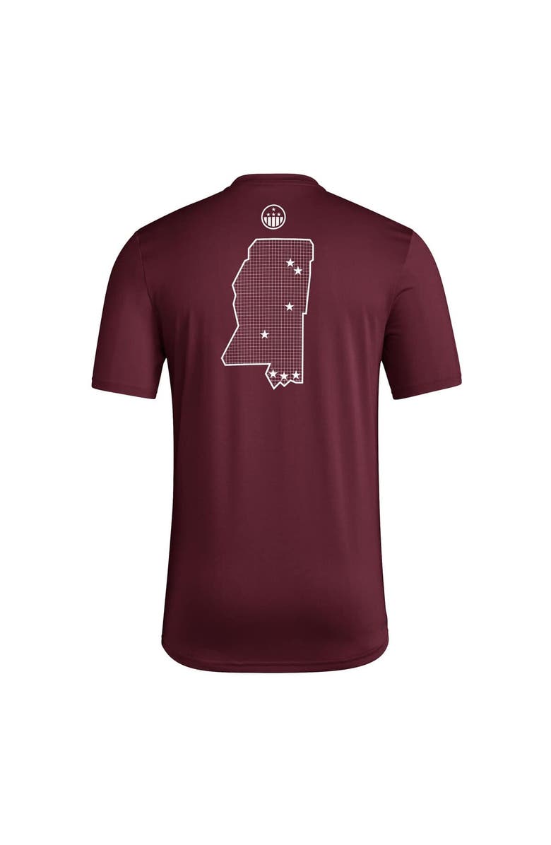 adidas Men's adidas Maroon Mississippi State Bulldogs Honor & Support Pre-Game T-Shirt, Alternate, color, Maroon