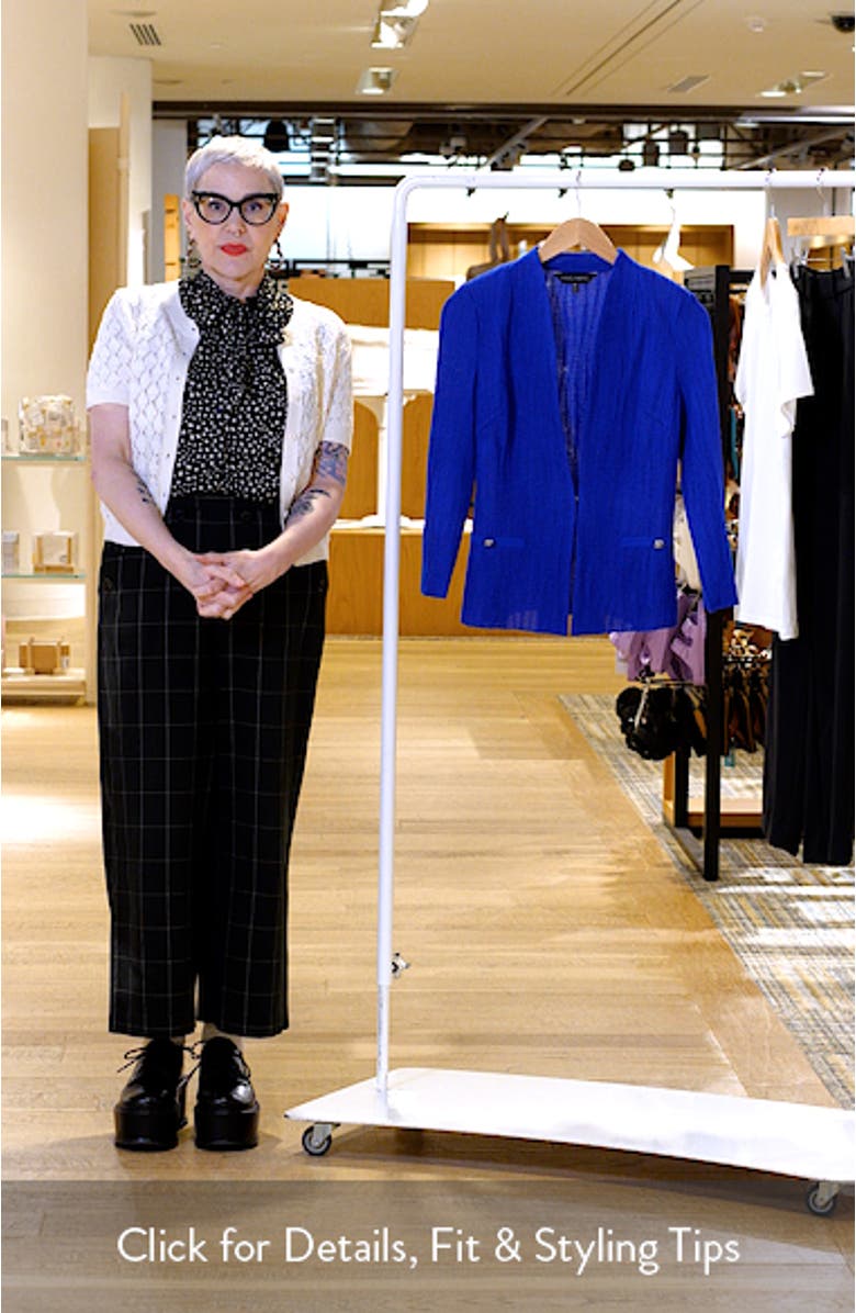 Tailored Fit Textured Wave Knit Jacket, sales video thumbnail