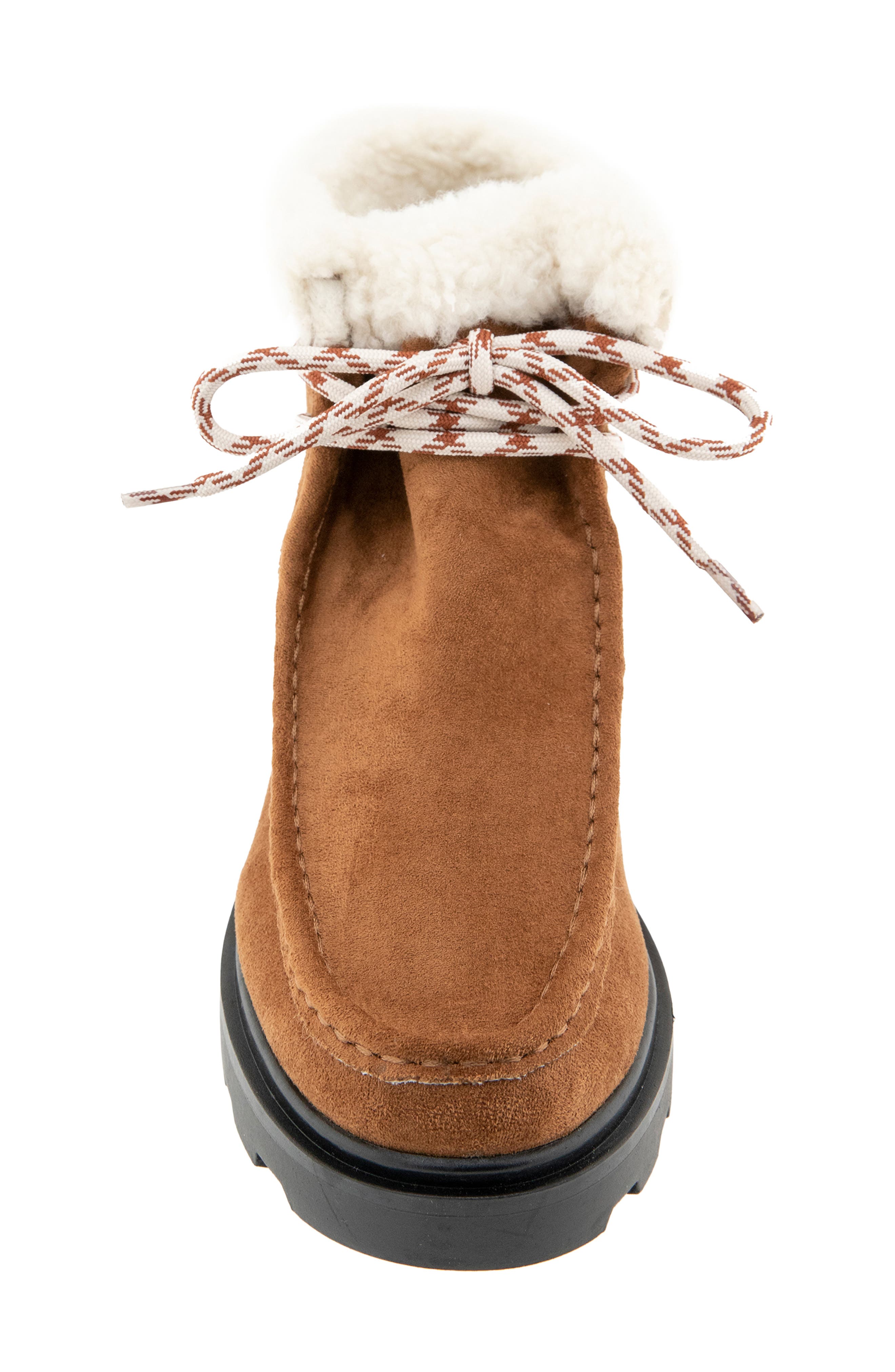 Eloise Faux Shearling Trim Bootie, Alternate, color, HAZELNUT