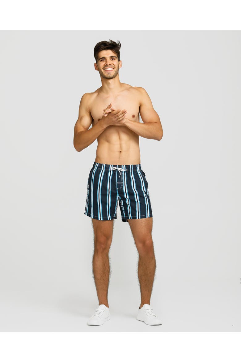 Nice Swim Short, Alternate, color, Navy & Light Blue Stripe
