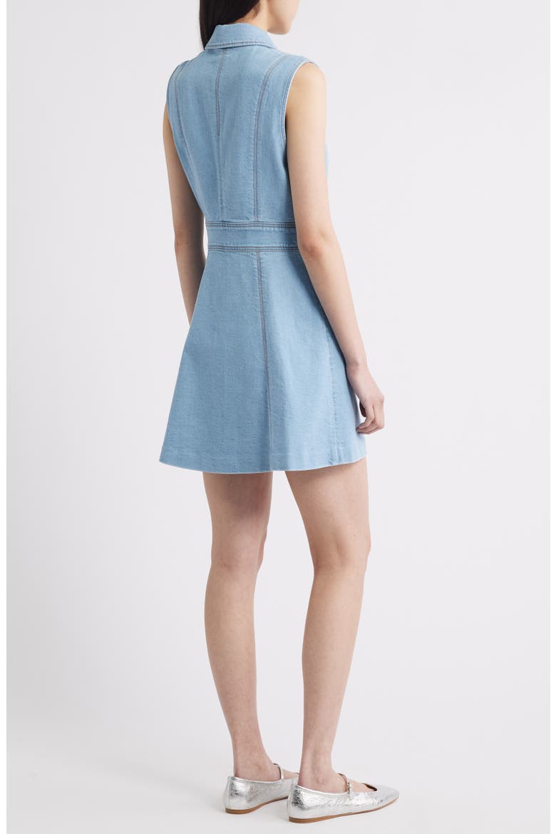 Via Sleeveless Denim Minidress, Alternate, color, JOCELYN