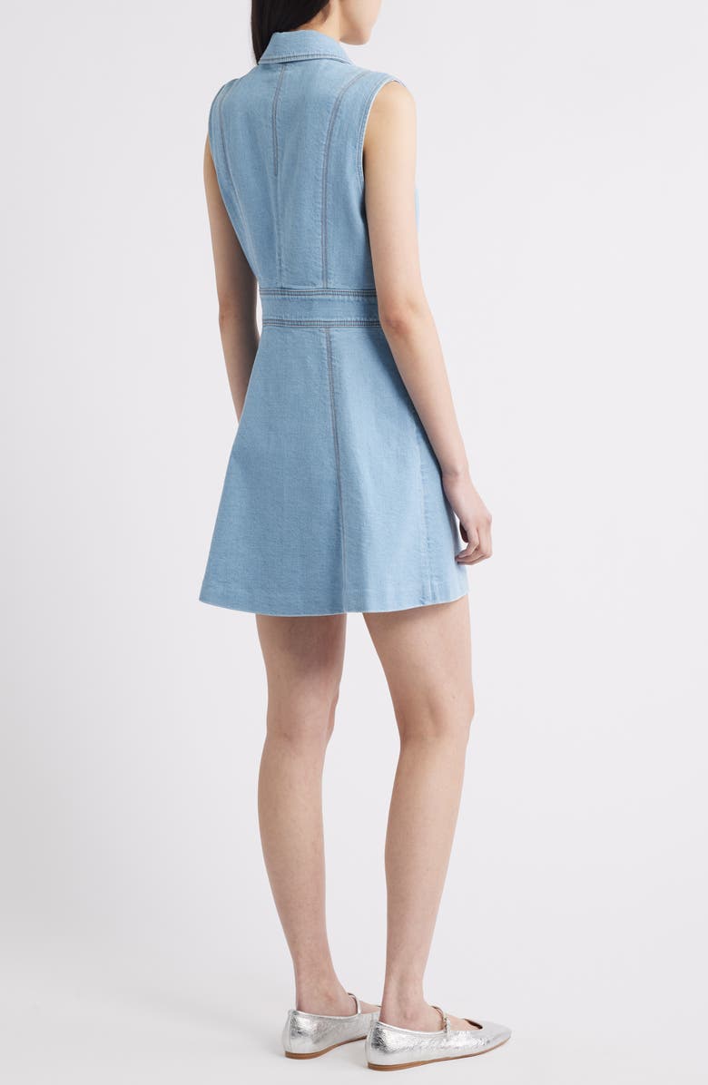 PAIGE Via Sleeveless Denim Minidress, Alternate, color, Jocelyn