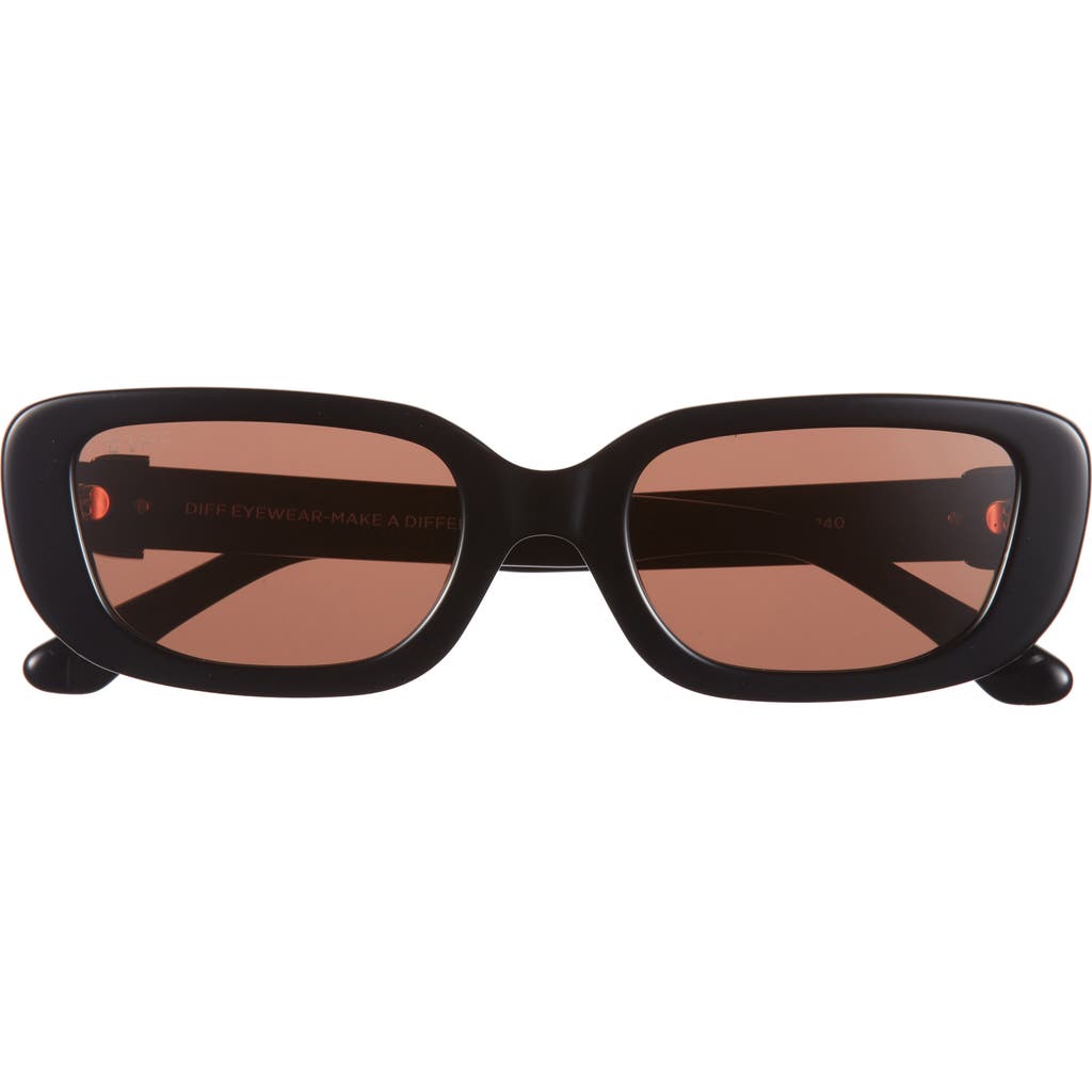 Diff Daphne 51mm Rectangle Sunglasses In Black