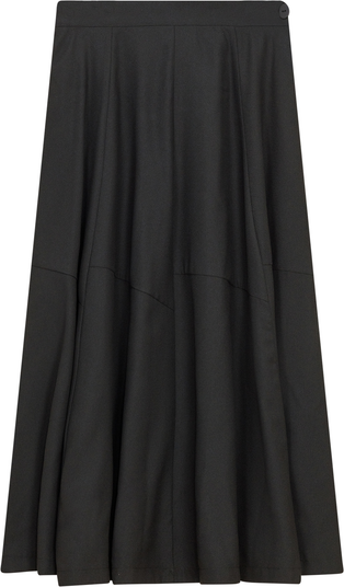 Faves Crepe Asymmetrical Side Zip Midi Skirt | Nordstrom