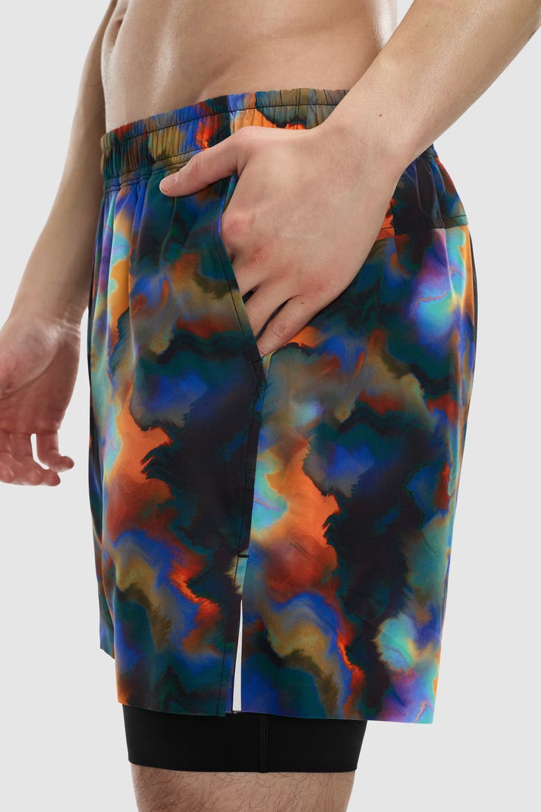 5" PaceForm Lined Run Short, Alternate, color, Heatmap Print
