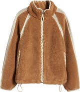 UGG® Nikia Open Stitch Detail Uggfluff Fleece Jacket