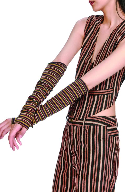 Venetian Stripe Arm Warmers