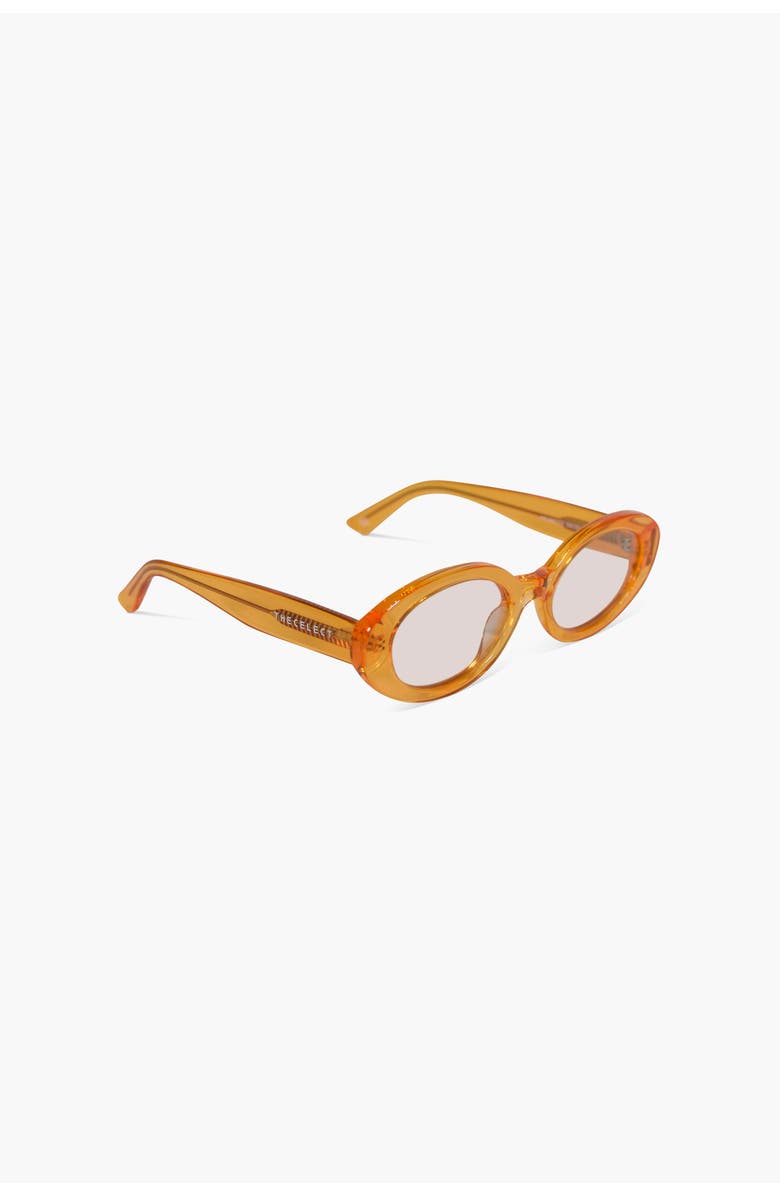 THE CELECT OVAL Sunglasses, Alternate, color, Orange