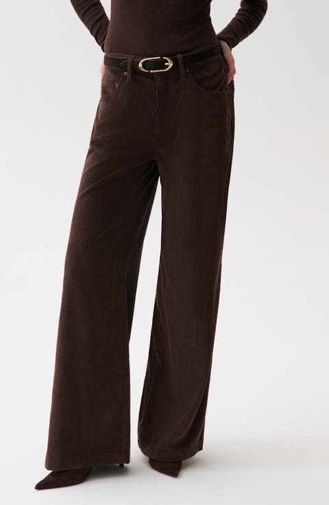Jadyn High Waist Wide Leg Corduroy Pants
