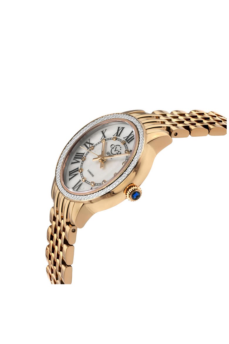 Astor III Diamond Swiss Bracelet Watch, 34mm - 0.06 ctw, Alternate, color, ROSE GOLD