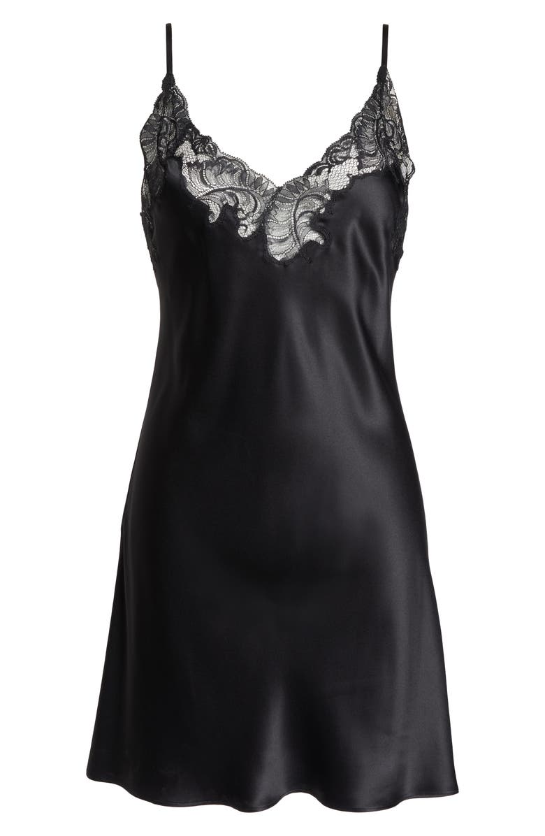 Natori Feather Lace Trim Chemise, Alternate, color,