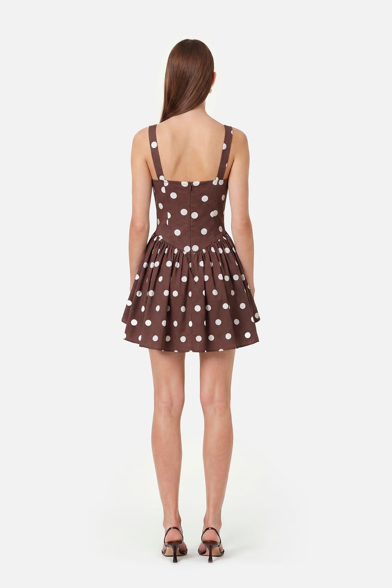 VITTORIA DRESS, Alternate, color, MOCHA POLKA DOT