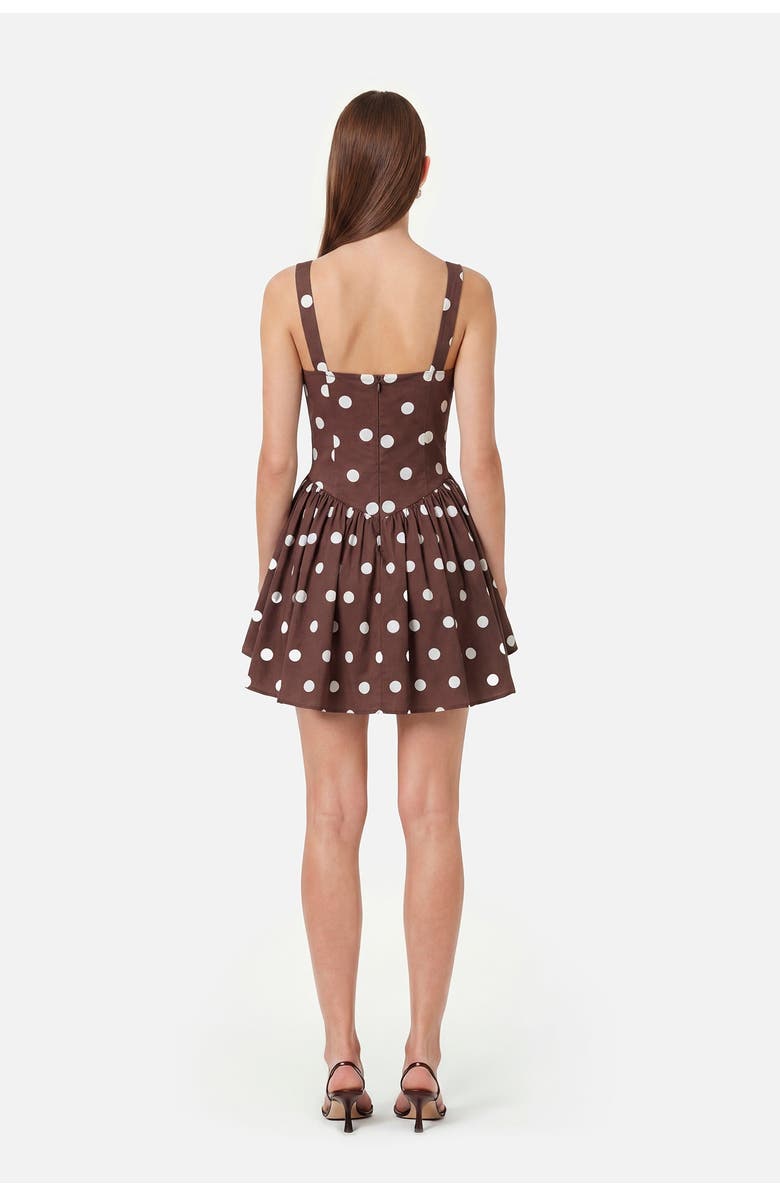 NICHOLAS VITTORIA DRESS, Alternate, color, Mocha Polka Dot