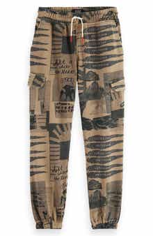 Scotch & Soda Kids' Allover Print Cargo Sweatpants