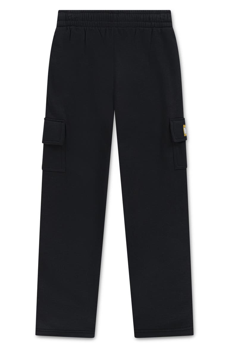 Kids' Fleece Cargo Pants, Main, color, BLACK