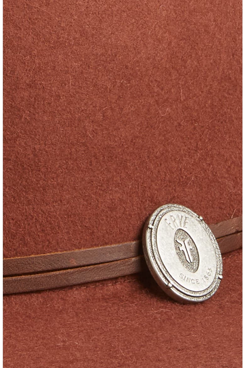 Cadet Dented Crown Wool Felt Hat, Alternate, color, RUST